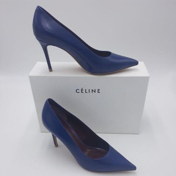Celine Shoes Point Toe Pump Heel Sz 37 - Picture 1 of 7